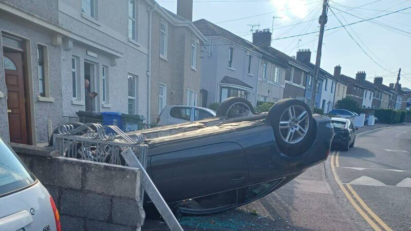 Garda investigation under way after car crashes into wall of Cork home Garda investigation under way after car crashes into wall of Cork home