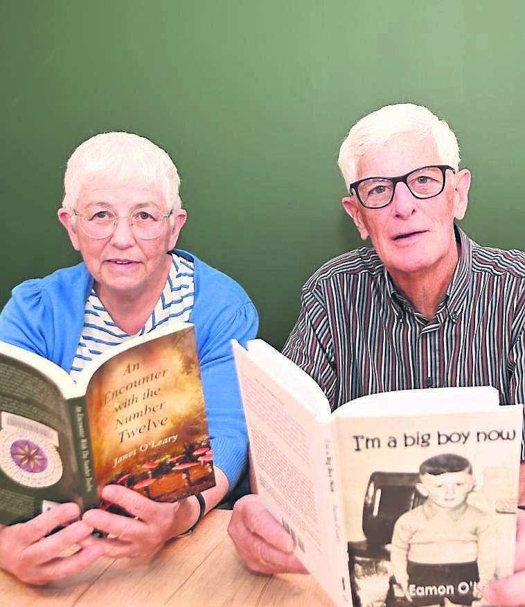 Writers’ group members Janet O’Leary and Eamon O’Leary, who both have had books published. RIGHT: Margaret Donnellan, author of this article. Writers’ group members Janet O’Leary and Eamon O’Leary, who both have had books published. RIGHT: Margaret Donnellan, author of this article.