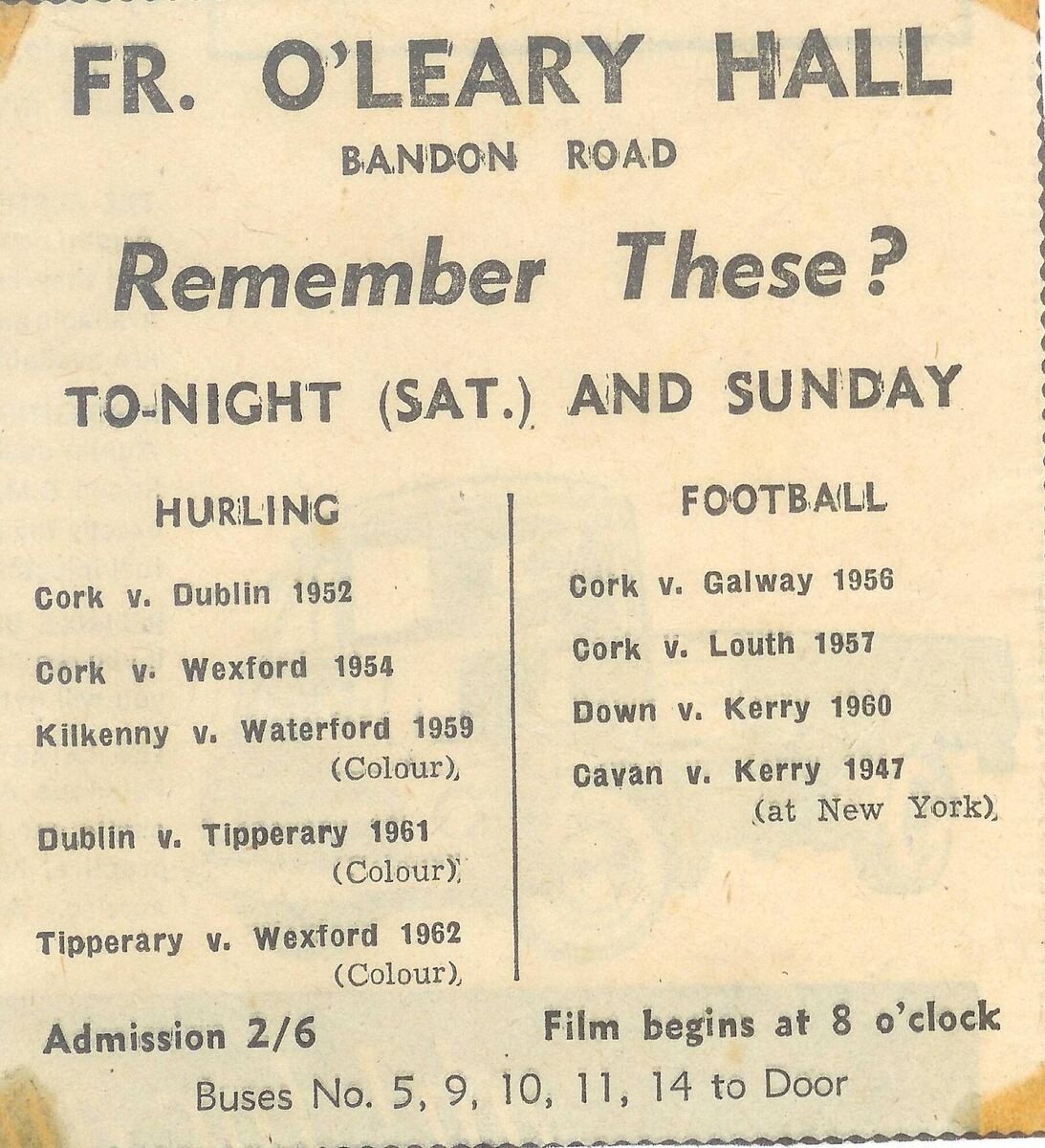 Crofton Celtic also organised screenings of previous hurling and football games. Holly Bough. Crofton Celtic also organised screenings of previous hurling and football games. Holly Bough.