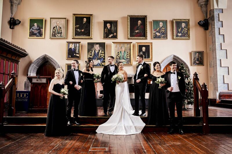 The couple was supported on the day by their close friends and family. 