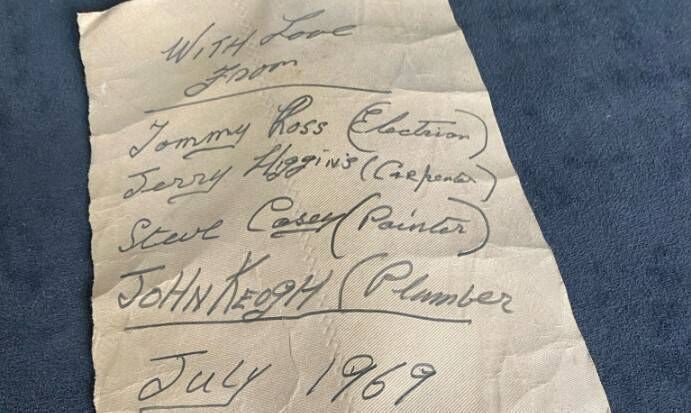 The 56-year-old note was found at the Metropole Hotel during recent refurbishment works.