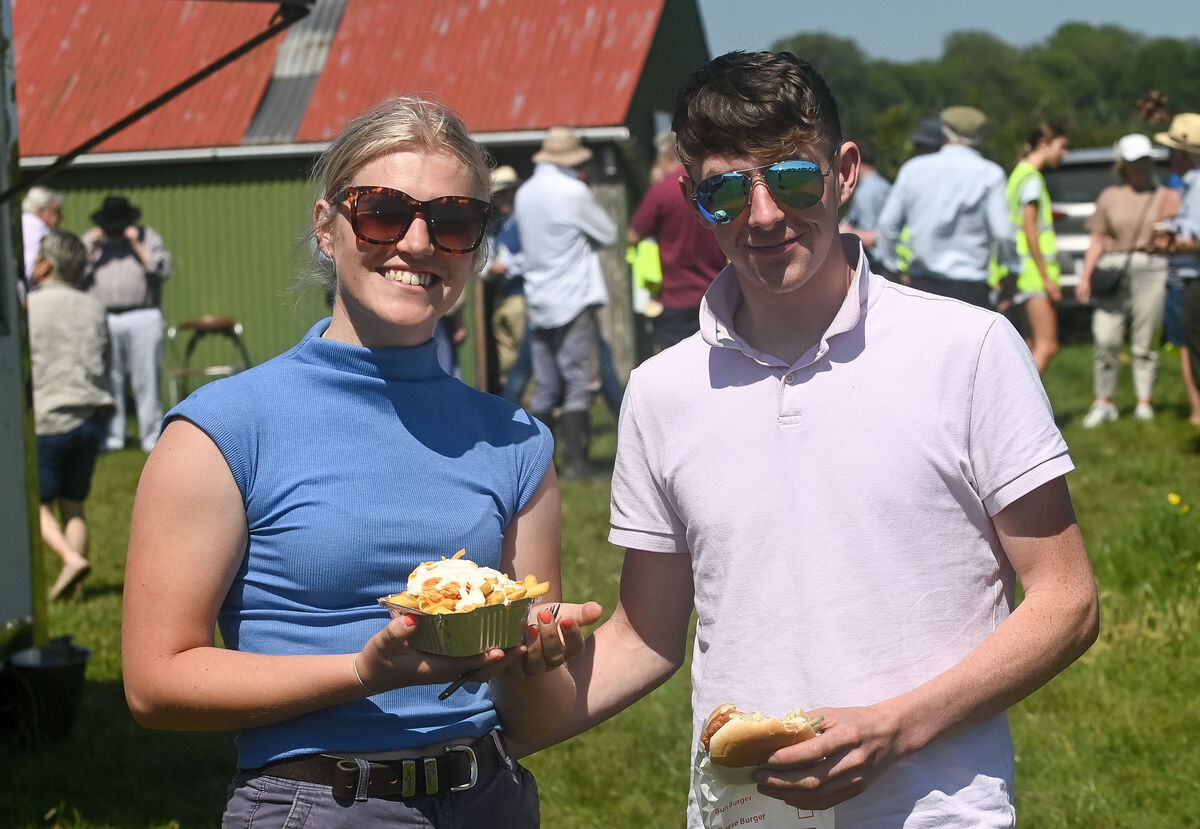Daisy Christie and Evan Daly, both Midleton, enjoying some food during the United Hunt point-to-point races in Ballindenisk. Daisy Christie and Evan Daly, both Midleton, enjoying some food during the United Hunt point-to-point races in Ballindenisk.