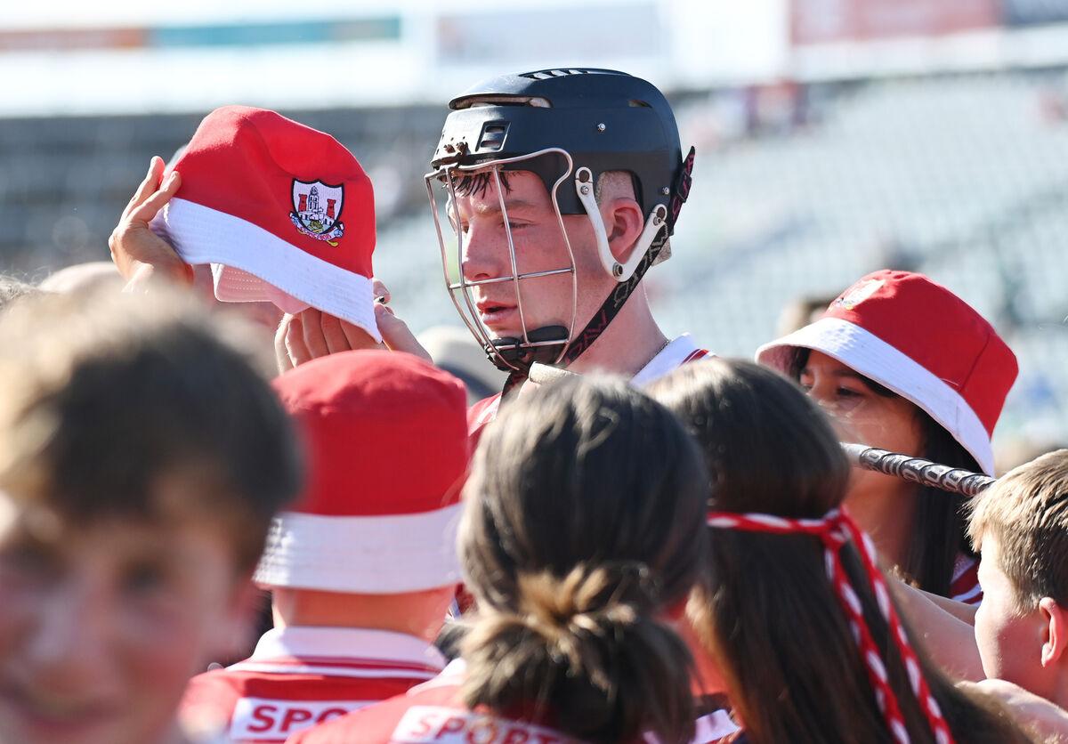 Cork's Eoin Downey signs autographs after the defeat. Picture: Eddie O'Hare Cork's Eoin Downey signs autographs after the defeat. Picture: Eddie O'Hare