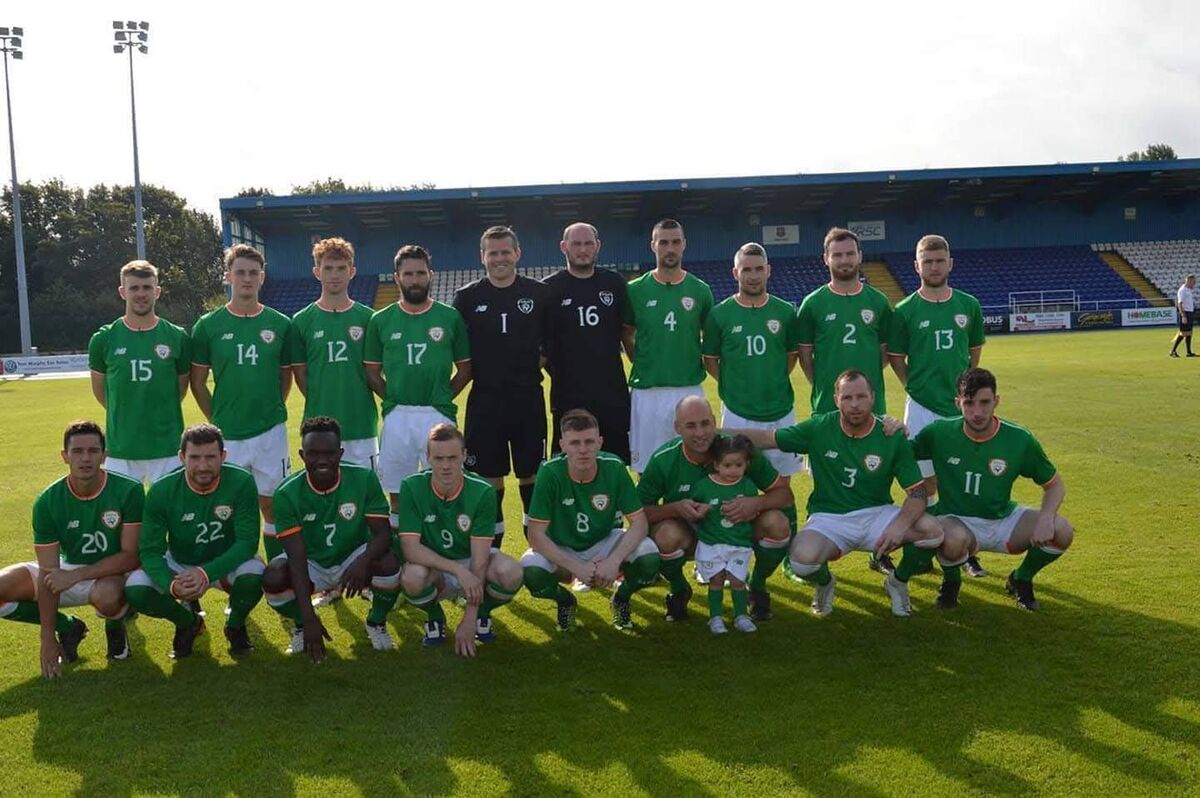 Cobh Wanderers goalkeeper Mark Power pictured with the Irish team. Cobh Wanderers goalkeeper Mark Power pictured with the Irish team.