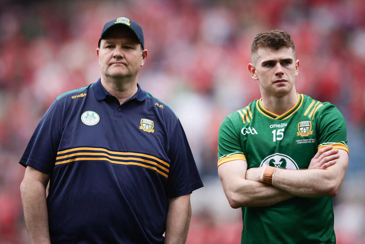 Meath manager Robbie Brennan and captain Eoghan Frayne after the Leinster final loss to Louth. Picture: INPHO/Tom Maher Meath manager Robbie Brennan and captain Eoghan Frayne after the Leinster final loss to Louth. Picture: INPHO/Tom Maher