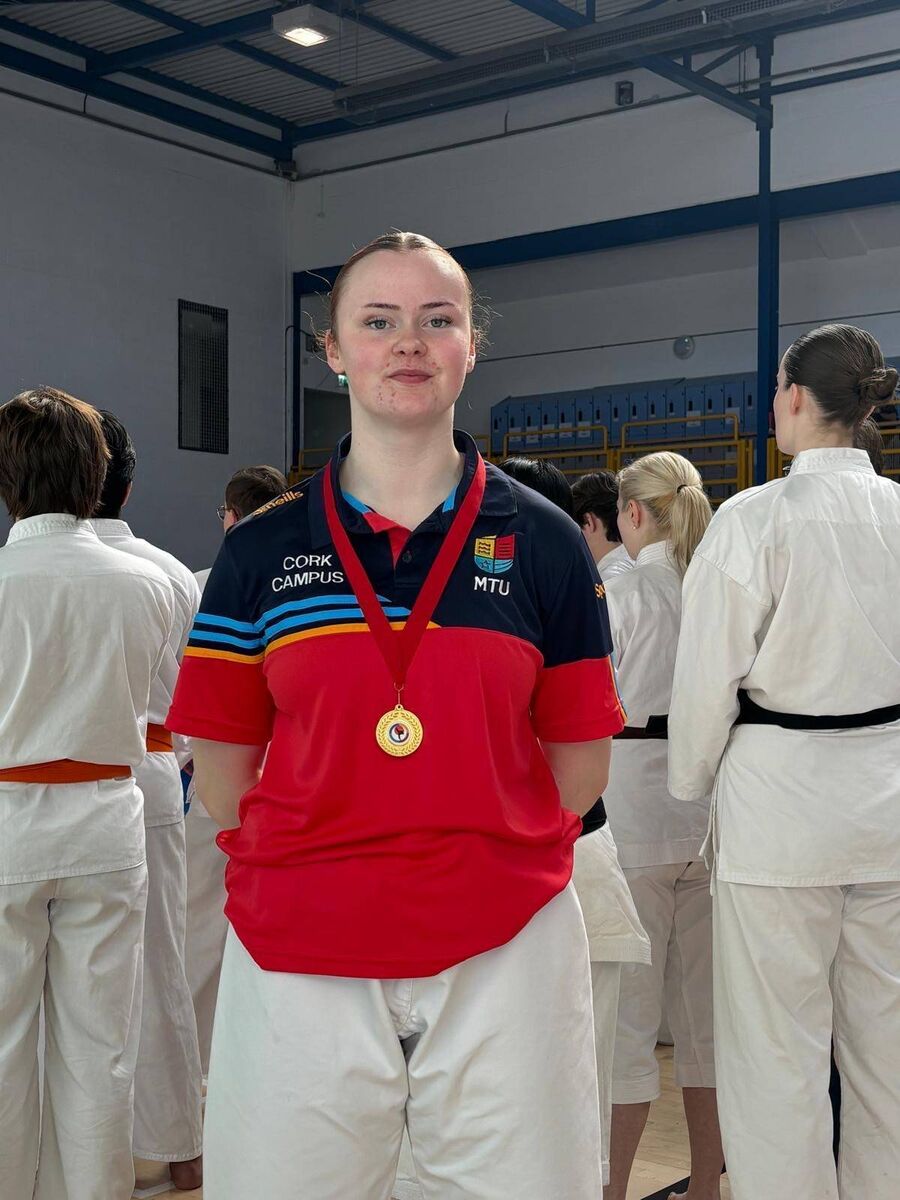 Aisling O’Donovan recently won gold at the All-Ireland Shotokan Karate Intervarsities,