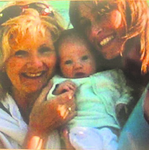 Charlotte Ryan with her mother Kitty and her son Oisin as a baby Charlotte Ryan with her mother Kitty and her son Oisin as a baby