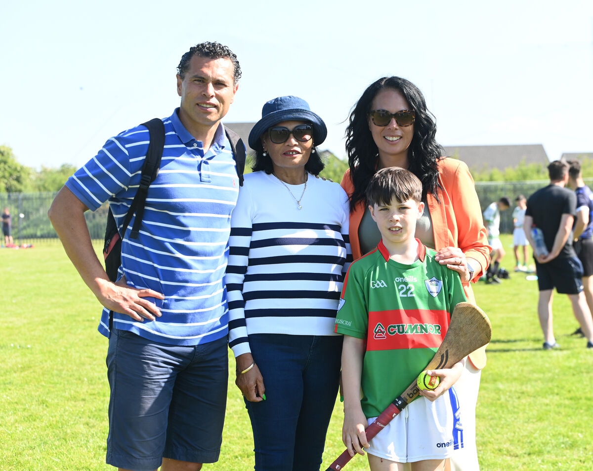 Seán Óg Ó hAilpín with his mother Emeli, sister Sarote and nephew Darian Mac Suibhne. Picture: Larry Cummins