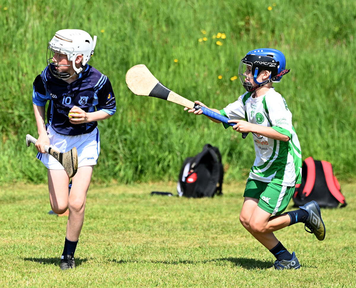 Conor O'Riordan of Rathpeacon NS (left) in possession. Picture: Larry Cummins