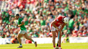 <p>Cork’s Tim O'Mahony shows his frustration against Limerick. Picture: INPHO/James Crombie</p>