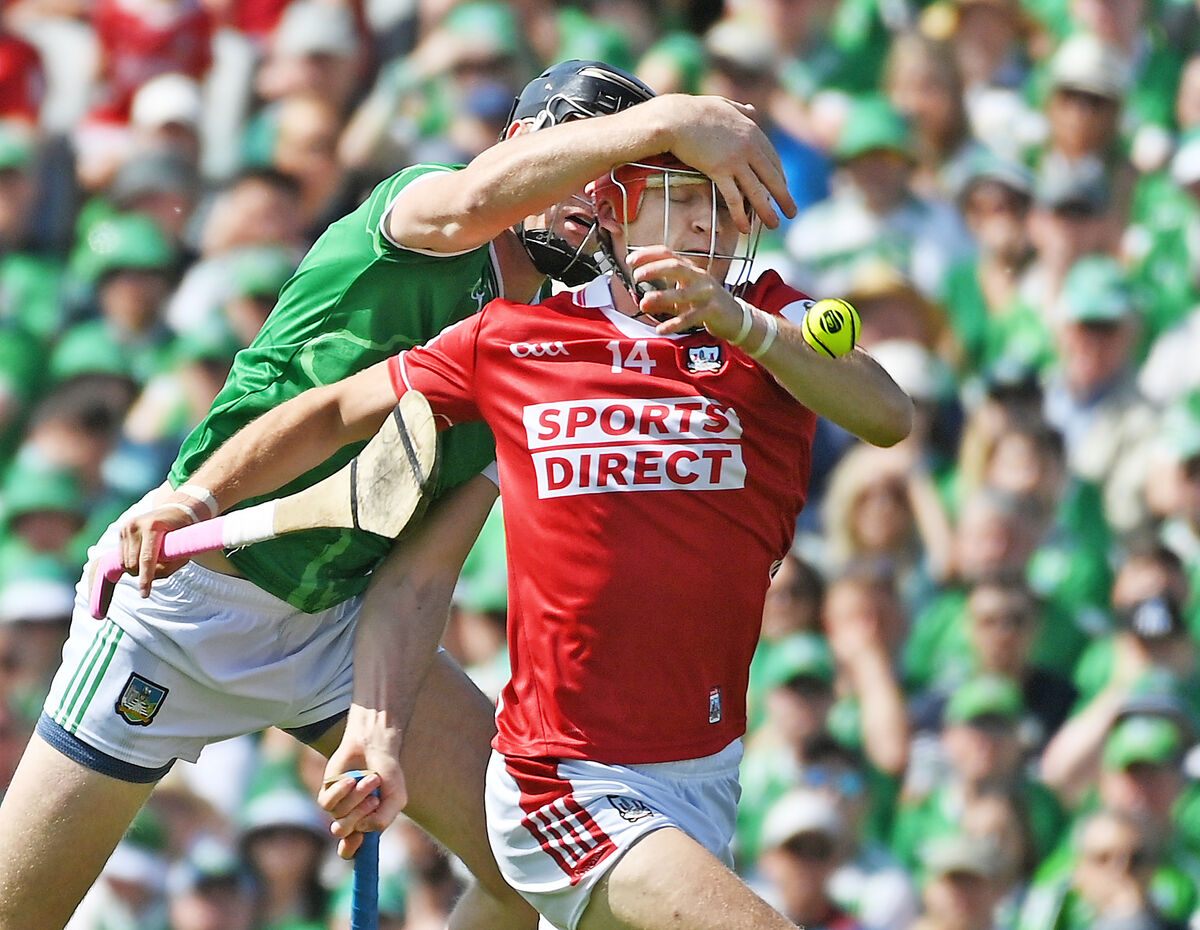 Cork's Alan Connolly is held by Limerick's Diarmaid Byrnes. He didn't score from play in that game. Picture: Eddie O'Hare Cork's Alan Connolly is held by Limerick's Diarmaid Byrnes. He didn't score from play in that game. Picture: Eddie O'Hare