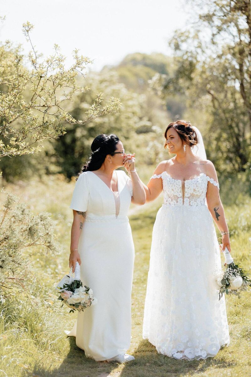 Our ceremony took place beneath the beautiful trees overlooking the river Lee, with the sun shining down on us," Victoria said. 