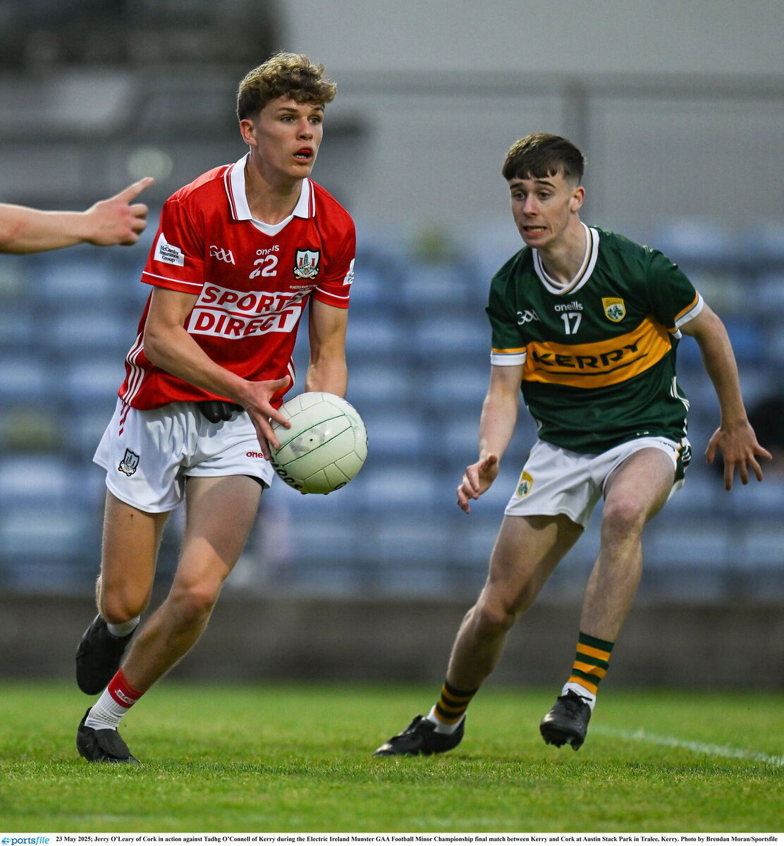 Jerry O’Leary of Cork in action against Tadhg O’Connell of Kerry. Picture: Brendan Moran/Sportsfile Jerry O’Leary of Cork in action against Tadhg O’Connell of Kerry. Picture: Brendan Moran/Sportsfile