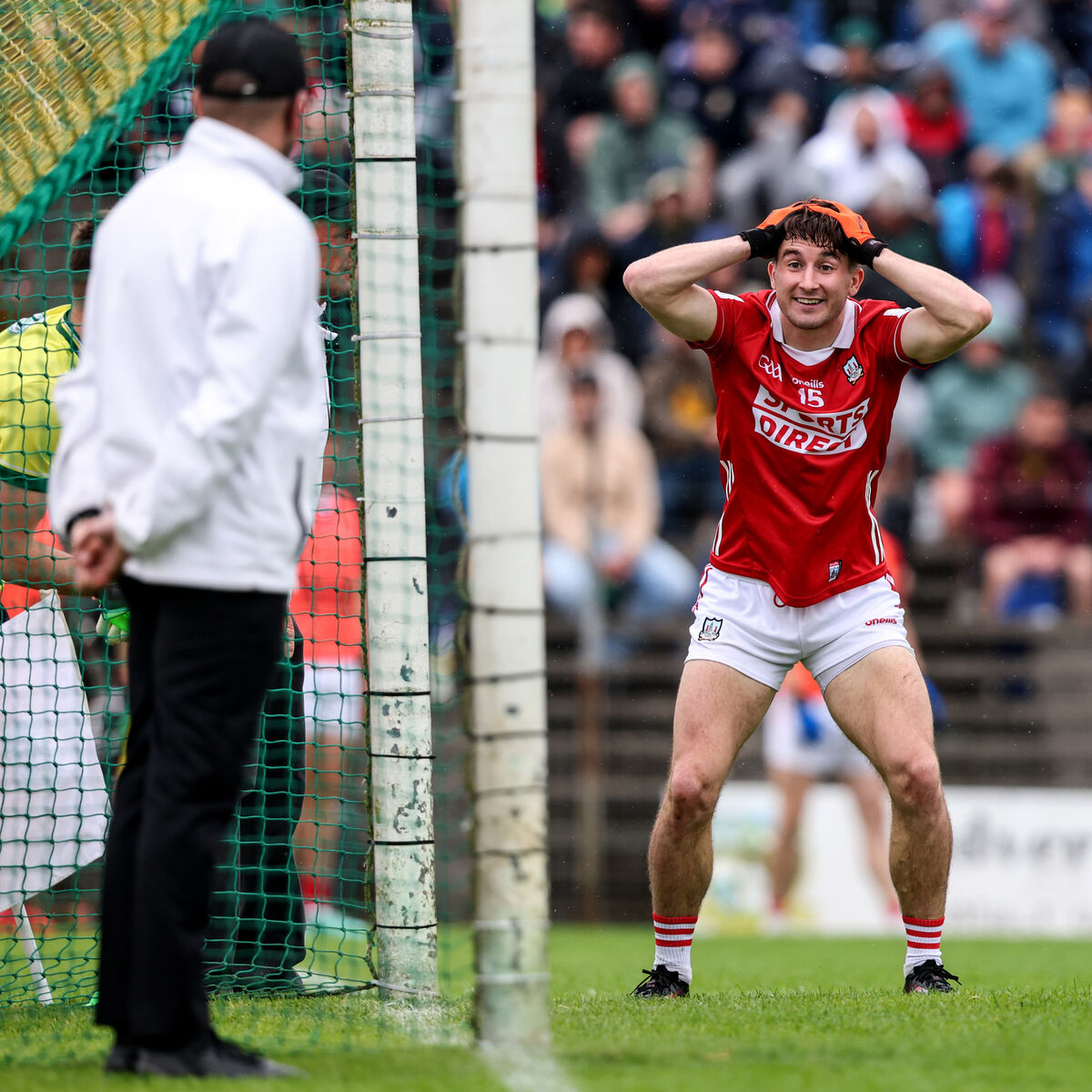 Cork's Chris Óg Jones reacts to the umpire's decision. Picture: ©INPHO/Ben Brady Cork's Chris Óg Jones reacts to the umpire's decision. Picture: ©INPHO/Ben Brady