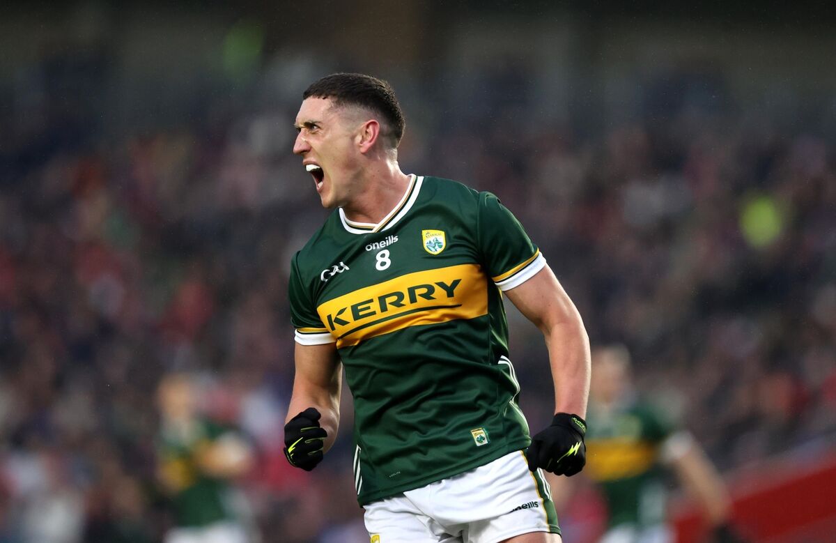 Kerry's Joe O'Connor celebrates his goal against Cork. Picture: INPHO/Bryan Keane