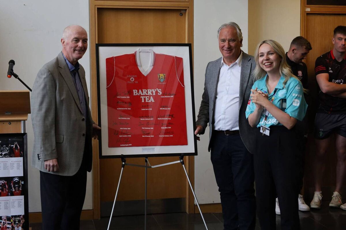 Larry Tompkins and Thomas Mulcahy and Enid Conway of Marymount Hospice. BOC 