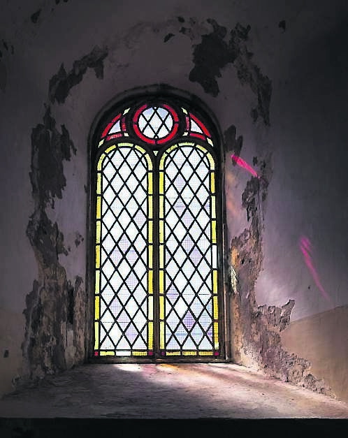 Visible damage to plasterwork is seen around one of the windows inside St Anne’s Church, Shandon Visible damage to plasterwork is seen around one of the windows inside St Anne’s Church, Shandon