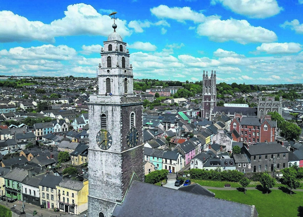 An aerial view of St Anne’s Church and the adjoining Shandon Bell Tower during ongoing reconstruction works. An aerial view of St Anne’s Church and the adjoining Shandon Bell Tower during ongoing reconstruction works.