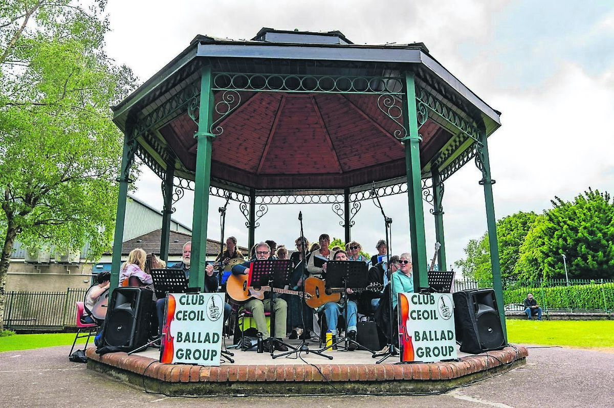 First performance on rebuilt bandstand in Tory Top Park