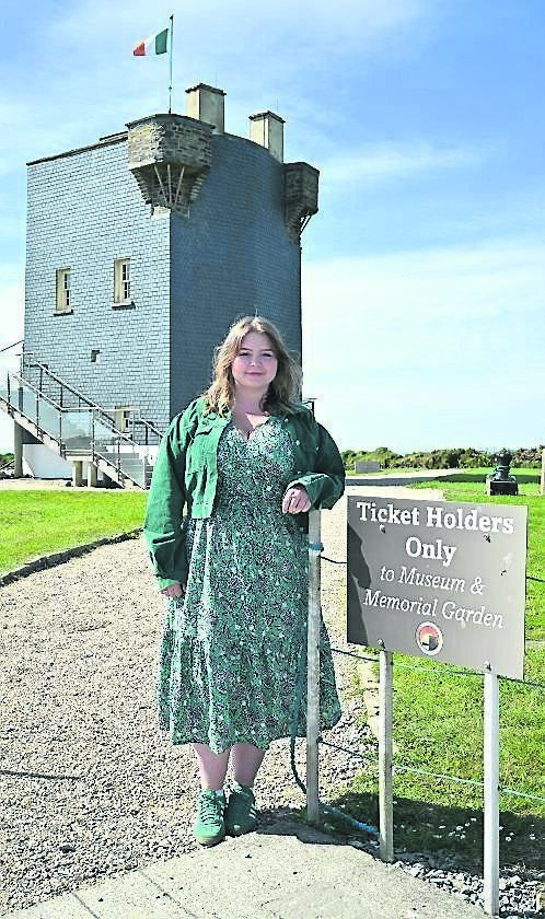 Shannon Forde at the Lusitania Museum at the Signal Tower at The Old Head of Kinsale