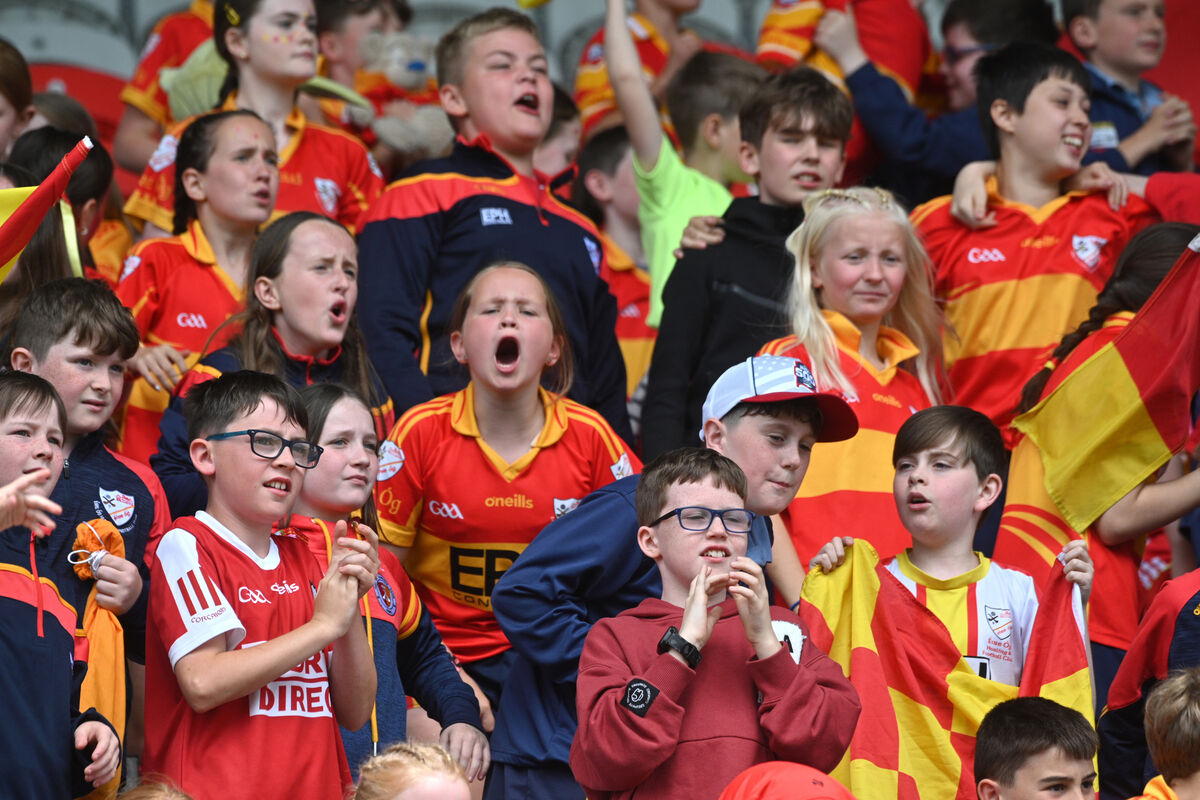 Ovens NS supporters cheer on their team last week. Picture: Larry Cummins Ovens NS supporters cheer on their team last week. Picture: Larry Cummins