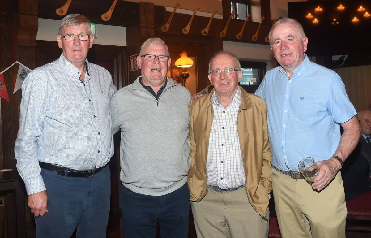 Pictured at the Cork three-in-a-row reunion were Eamonn O'Donoghue, Dermot McCurtin, Martin Coleman and Brian Murphy. Picture: George Hatchell