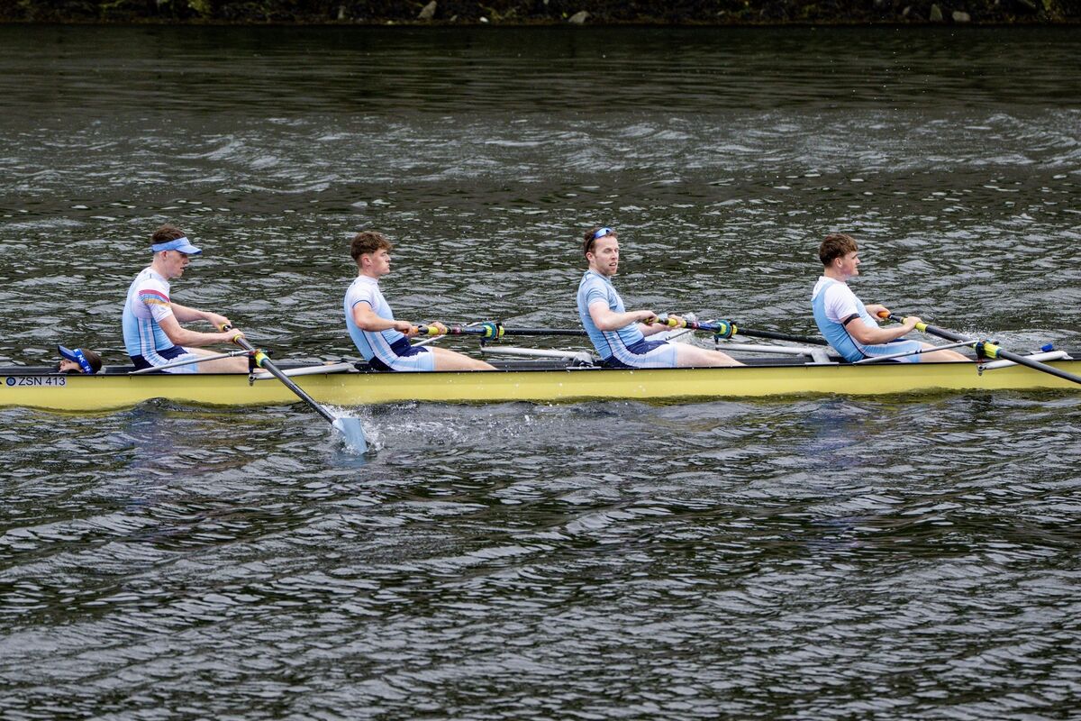 A Shandon A men’s team celebrate as they cross the line to win the Club 2 4 race at the Lee Regatta in Cork. Picture Chani Anderson A Shandon A men’s team celebrate as they cross the line to win the Club 2 4 race at the Lee Regatta in Cork. Picture Chani Anderson