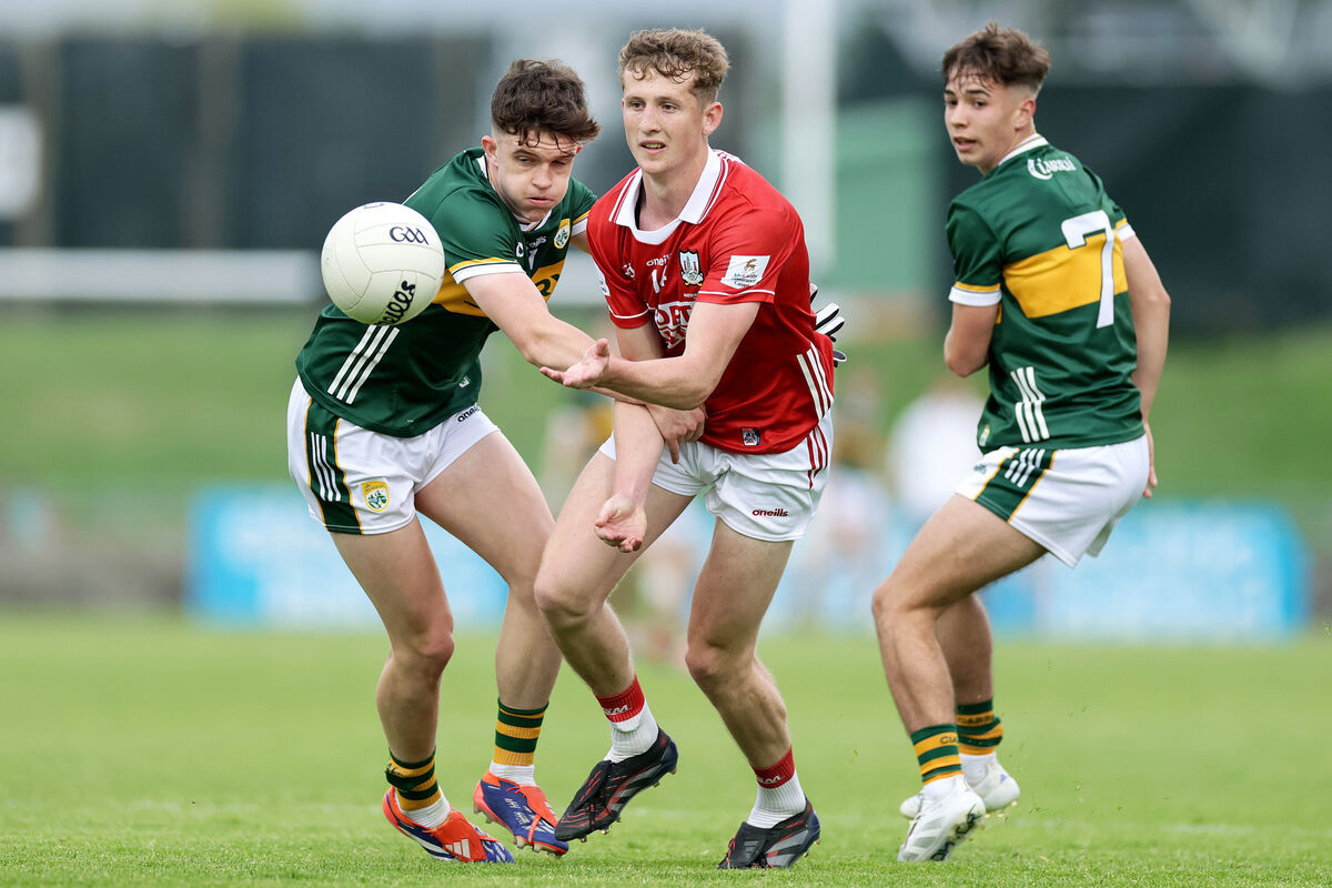 Cork's Ben Corkery-Delaney in action against Gearóid White of Kerry. Picture: INPHO/Laszlo Geczo