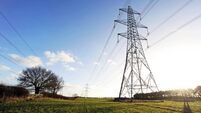 Electric Pylons-Stock Photo