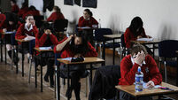 Students sitting exams