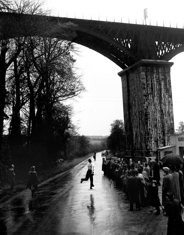 An attempt to loft the Viaduct on the Bandon Road in January 1955. Mick Barry was the first man to achieve the feat.