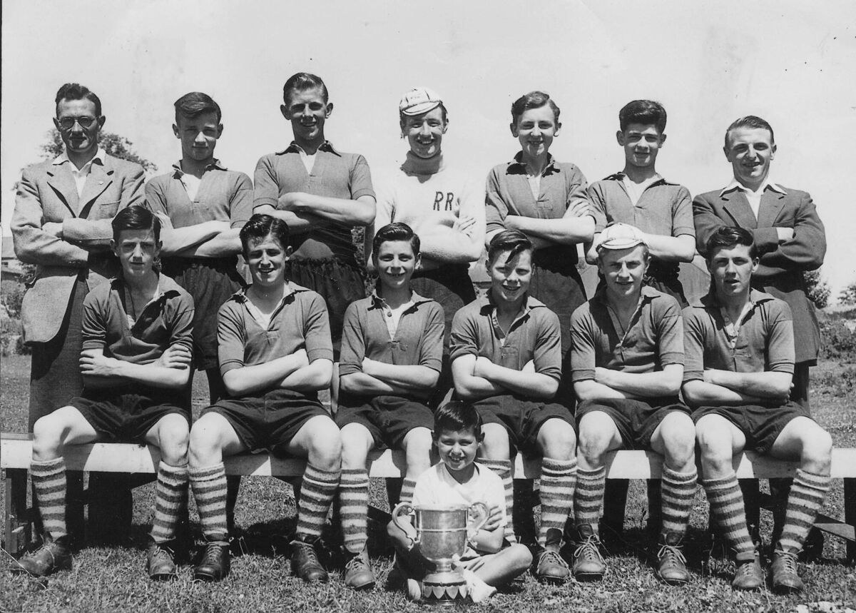 26 Ringmahon U16 Cup winners 1955. Back: D Cotter, M Curran, J Fitzgerald, R Brohan, J O'Leary, T O'Mahony, J Hayes. Front: T Galvin, L Towler, M Leahy, M Geaney, M Aherne, T Coleman. Mascot John Coleman. 26 Ringmahon U16 Cup winners 1955. Back: D Cotter, M Curran, J Fitzgerald, R Brohan, J O'Leary, T O'Mahony, J Hayes. Front: T Galvin, L Towler, M Leahy, M Geaney, M Aherne, T Coleman. Mascot John Coleman.