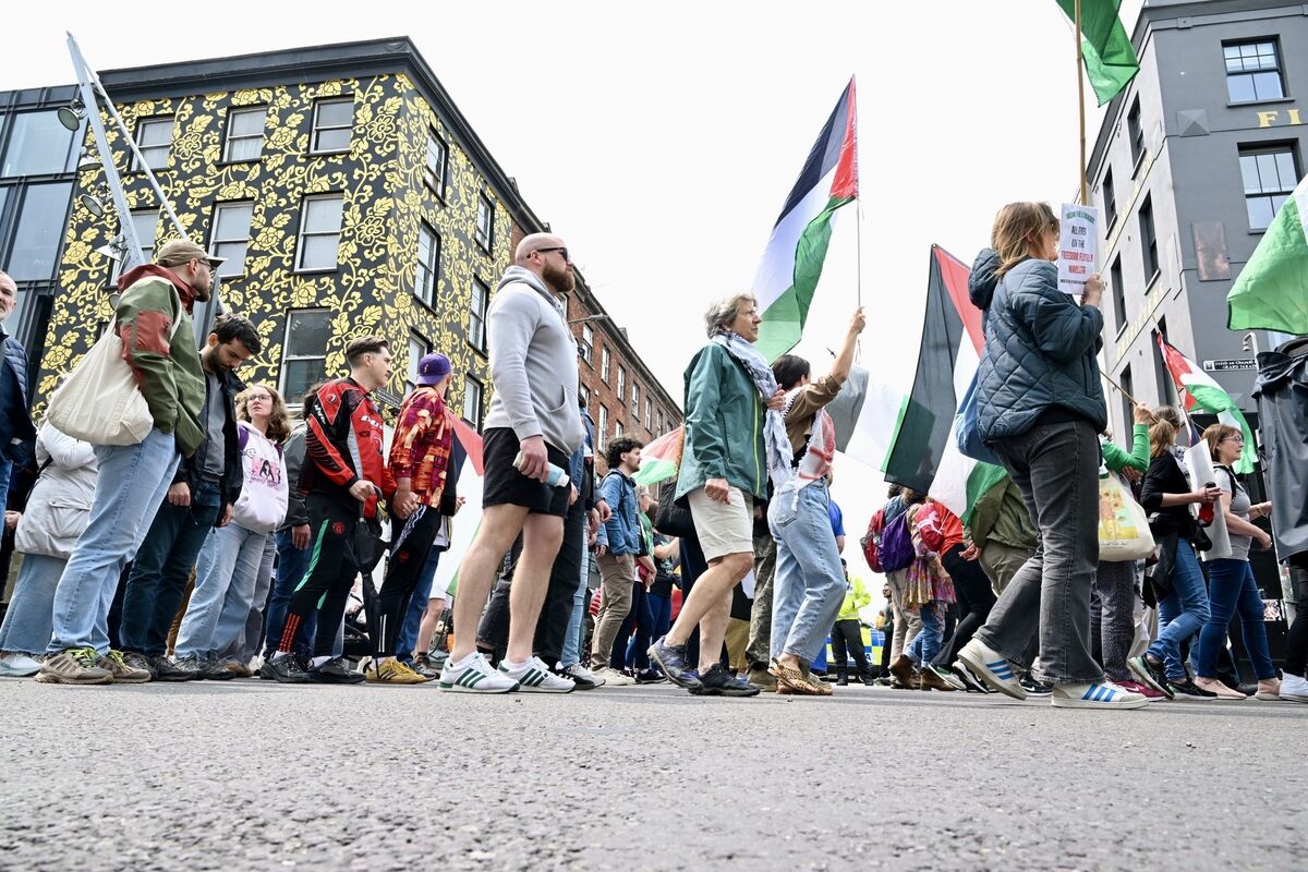 Cork Palestine Solidarity Campaign weekly protest march in Cork City against the atrocities in Gaza. Picture Larry Cummins Cork Palestine Solidarity Campaign weekly protest march in Cork City against the atrocities in Gaza. Picture Larry Cummins
