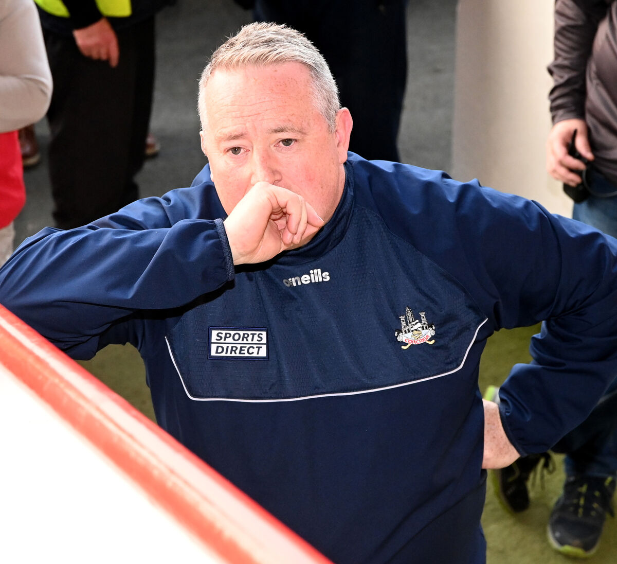 Cork manager Pat Ryan in pensive mood during the trophy celebration. Picture: Eddie O'Hare