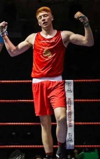 Cork Boxing: William Heaphy (Golden Gloves) celebrates winning his fifth Irish title, the Light Heavyweight Irish Cadet Championship.