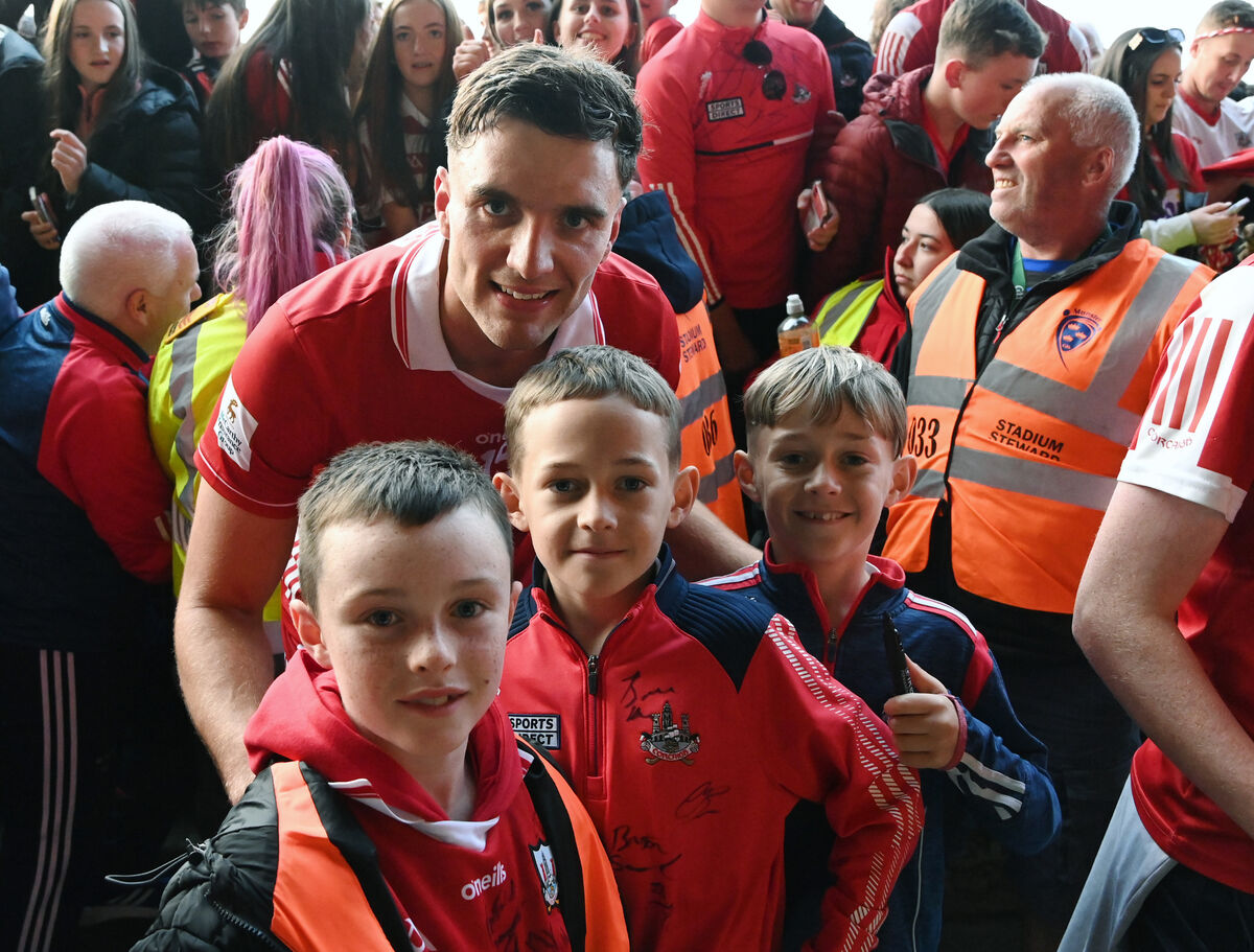 Brian Hayes with fans after defeating Limerick. Picture: Eddie O'Hare Brian Hayes with fans after defeating Limerick. Picture: Eddie O'Hare
