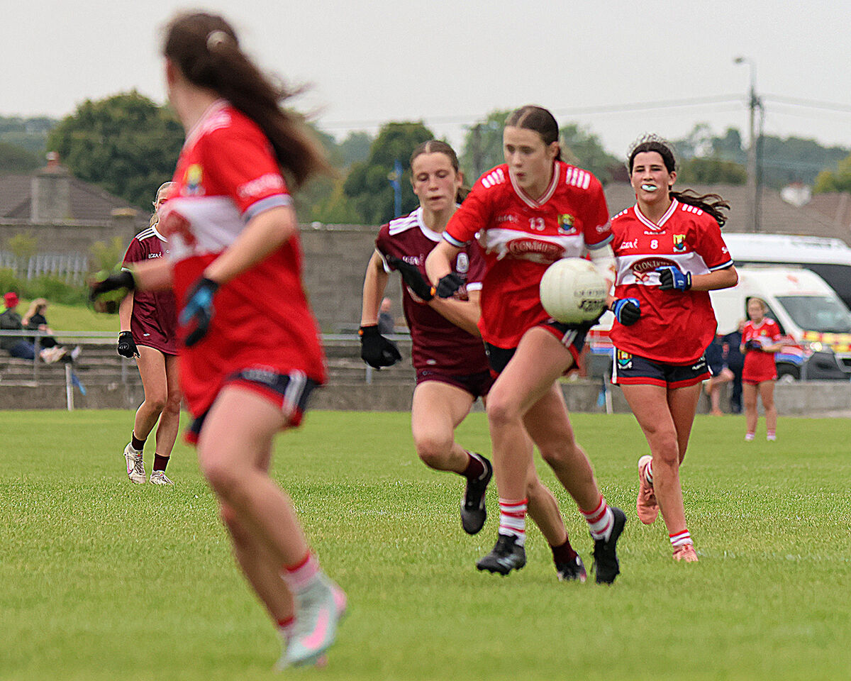 Kate O'Connell in possession of the ball against Galway. Picture: Brendan Gleeson