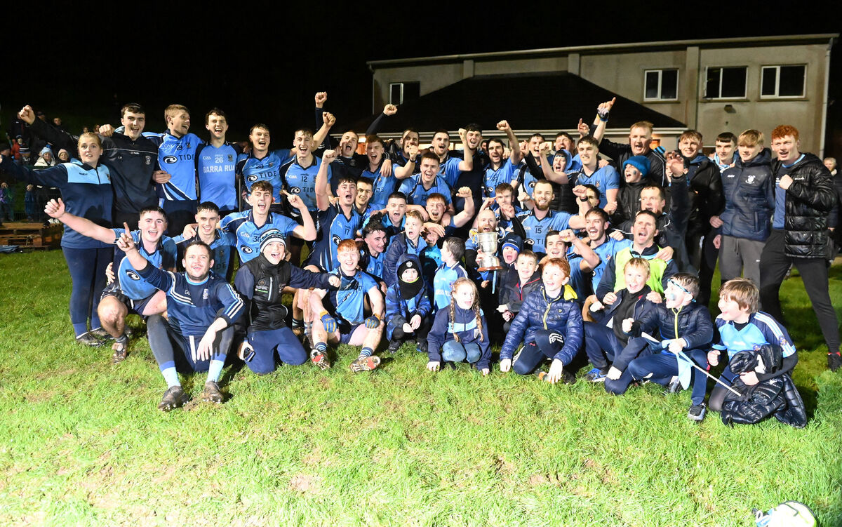 Barryroe players celebrate after defeating Kilmacabea in the Bandon Co-Op Carbery JAFC final at Dunmanway in 2023. Picture: Eddie O'Hare