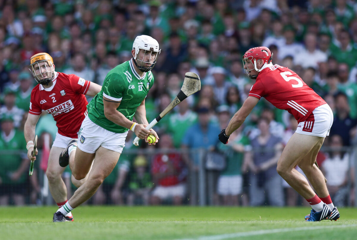 Cork's Ciarán Joyce unable to stop Aaron Gillane scoring Limerick's first goal in the Munster SHC round-robin game three weeks ago. Picture: Inpho/Tom Maher