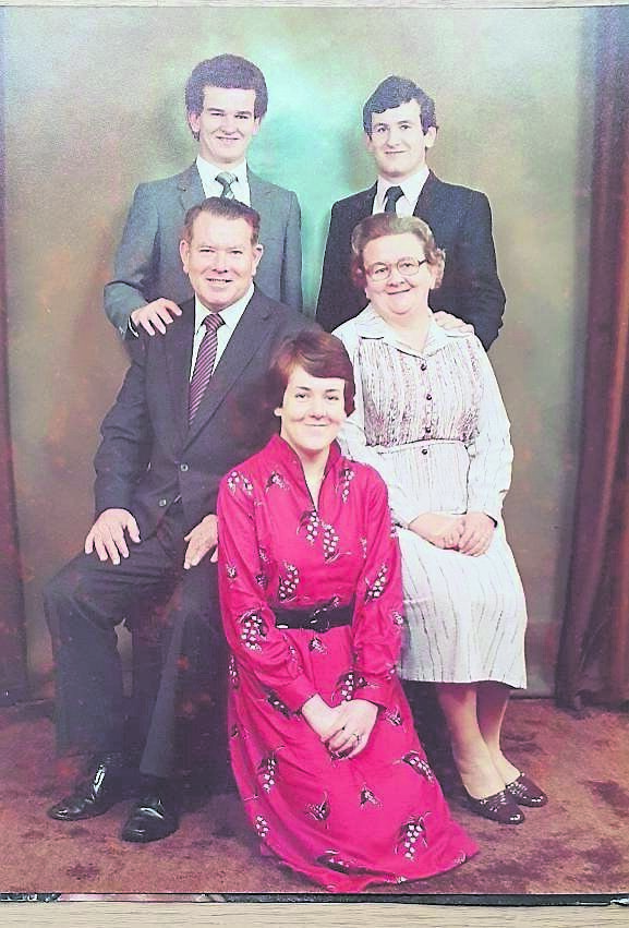 Tom McCarthy, his wife Nora, and their children, Denis, Tadgh, and Margaret, in 1981