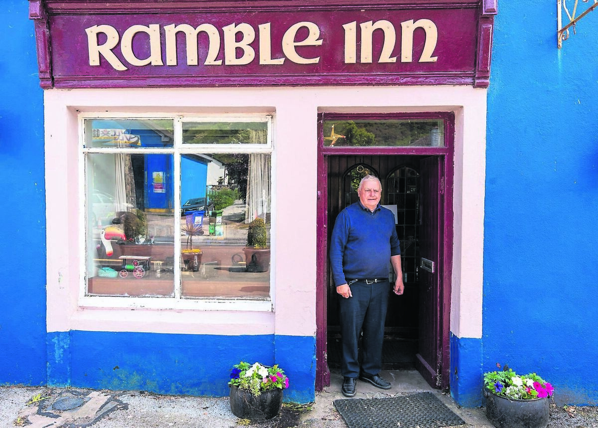 Alan Barry at the door of the Ramble Inn in Halfway, Co Cork, which closed on Sunday, June 8. Picture: Noel Sweeney