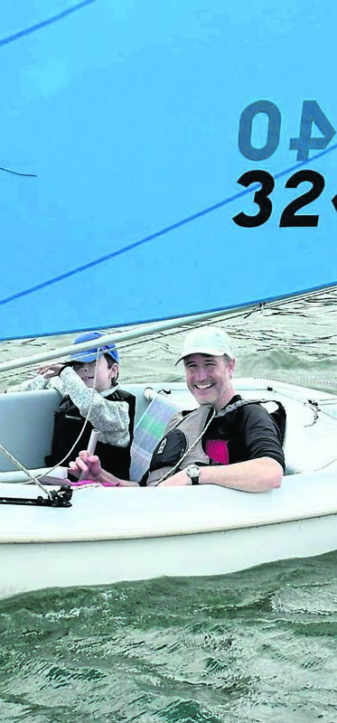 Philip and Brendan at sea. Philip and Brendan at sea.