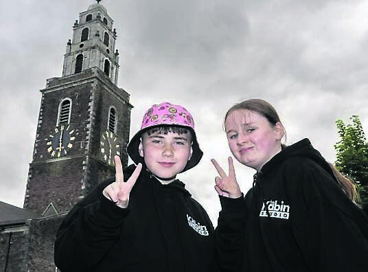 Calvin Kenneally Power and Dionne O’Mahony at Rap-a-Mile with Music Generation at St Anne’s, Shandon, for the Cruinniú na nÓg day of free creative activity for children. Calvin Kenneally Power and Dionne O’Mahony at Rap-a-Mile with Music Generation at St Anne’s, Shandon, for the Cruinniú na nÓg day of free creative activity for children.