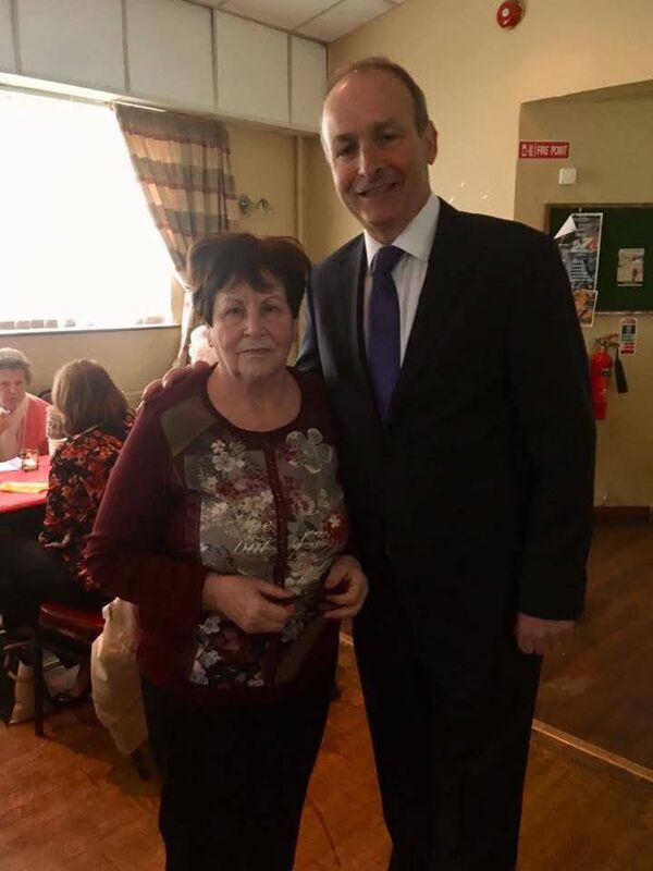 Taoiseach Micheál Martin at a Young at Heart event with Phil Goodman.