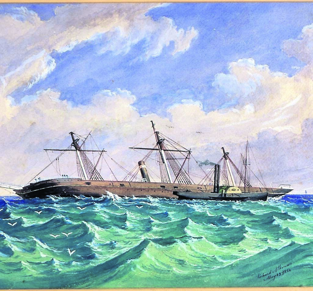 An 1864 painting of the ‘City of New York’ ship after it ran aground on Daunt’s Rock in Cork. The rock got its name from a ship coming to grief there in the 1500s, says a Throwback Thursday reader An 1864 painting of the ‘City of New York’ ship after it ran aground on Daunt’s Rock in Cork. The rock got its name from a ship coming to grief there in the 1500s, says a Throwback Thursday reader