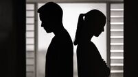 Couple ignoring each other after conflict quarrel