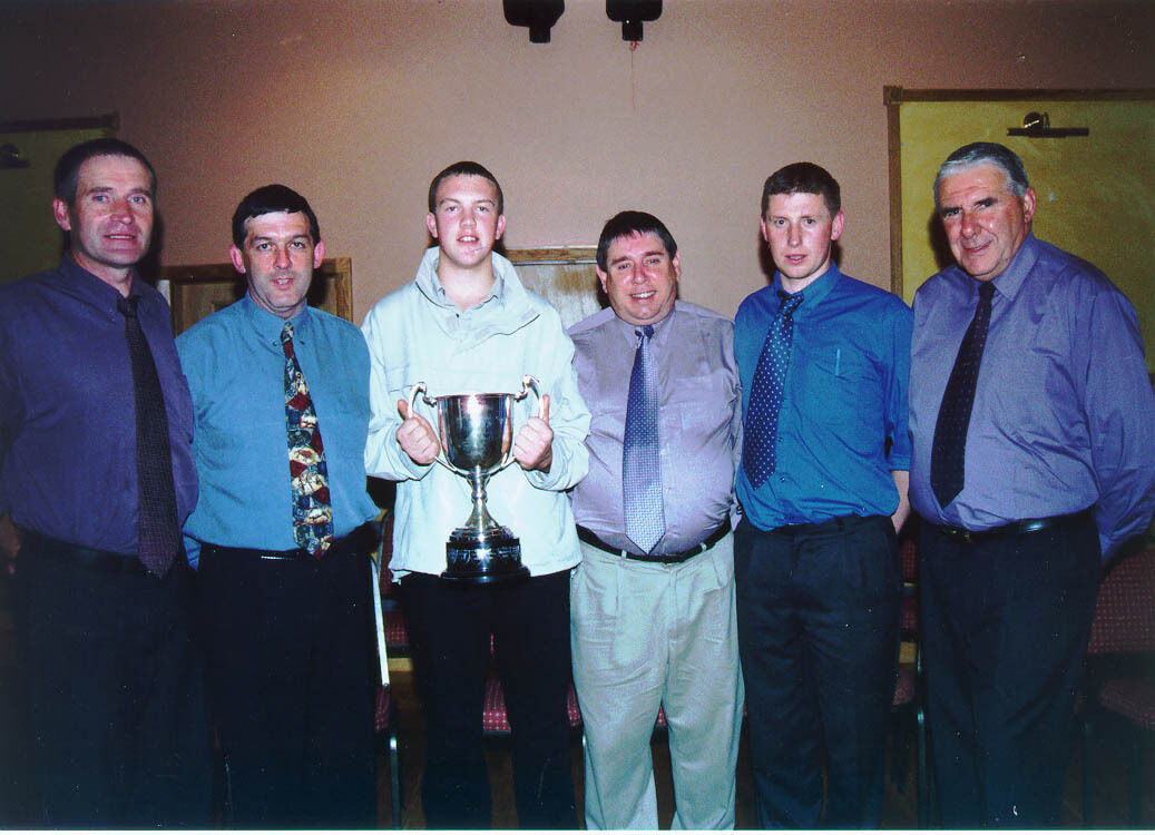 Liam Lyne Cup success for Muskerry. John Kelly, Ballincollig, Leo Lowney, Éire Óg, Tony Dineen (RIP), Éire Óg, Michael White, Kilmurry, Gerald McCarthy, Béal Átha'n Ghaorthaidh, and John O'Sullivan (RIP), Canovee.