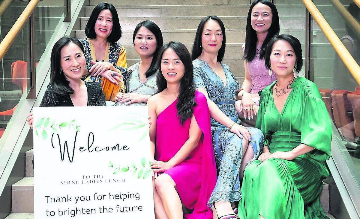 Vicky Reed, Ima Dolan, Yunjee Kim, Miyoung Quigley, Chris Mulvihill, Hyunyoung Oh and Jay Choi from South Korea at the annual Shine Ladies Lunch at the Clayton Hotel Cork.