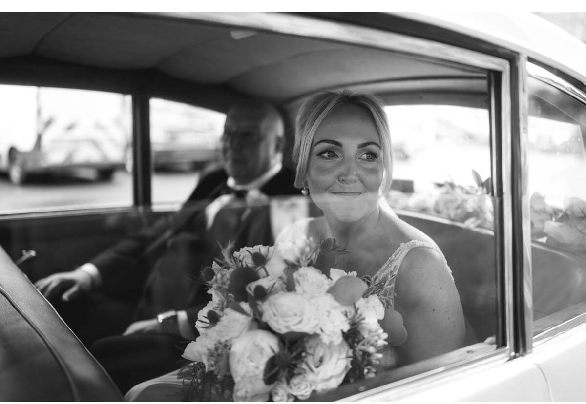The bridal car was from Wedding Vintage Car Hire Cork. The bridal car was from Wedding Vintage Car Hire Cork.