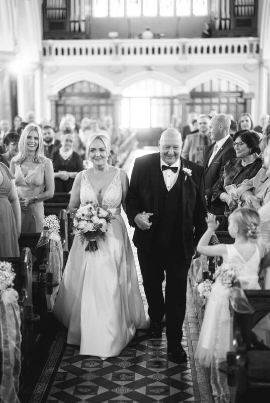 Guests travelled from far and wide to join the couple on their wedding day. 